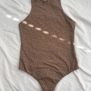 SKIMS x FENDI Tan Bodysuit